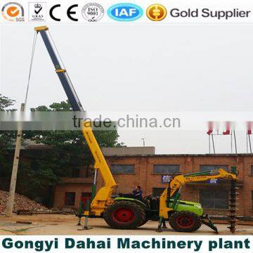 Highway Bridge Company widely use tractor post hole digger with crane