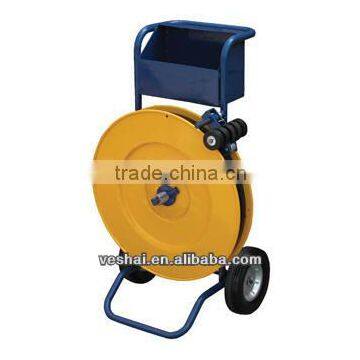 Universal strapping cart for Poly and Steel strapping for easy packing