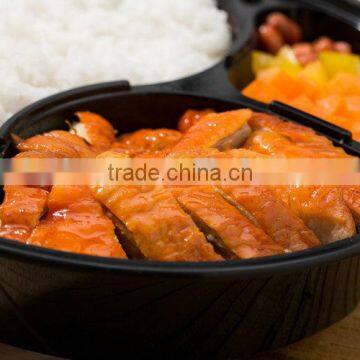 Wow Unbelieveable 1000ml Black Round 3 Compartment Food Storage Container photo-3