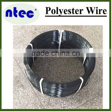 Polyester Wire 2.5mm black, PET/Polyester Plasteel Wire for greenhouse, High Strength Poly Wire for Vinyard Supporting