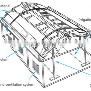 Low price plastic film covered tent grow greenhouse