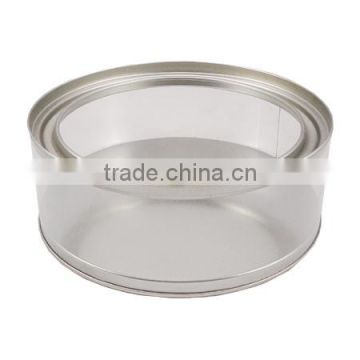 pvc tin can small round metal vanity box