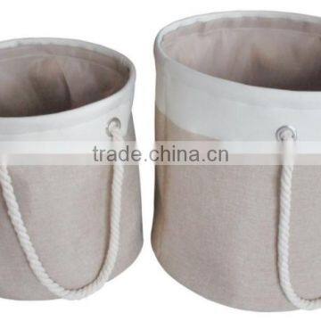 Store More Polyester Lining Fabric Laundry Basket, Folding Laundry Basket