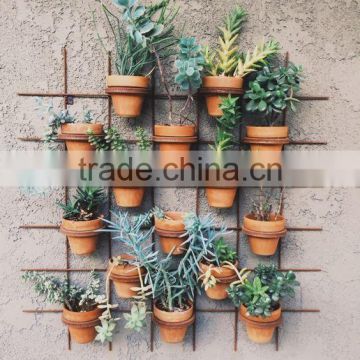 Metal Wall Decor Pots With Hanging Stand