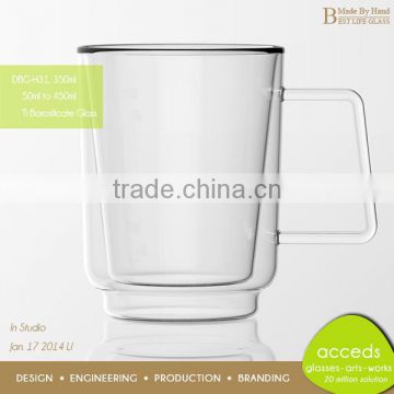 Promotion Cheap Handmade Blown Clear Glass Water Cola Cup