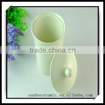 Stock Goods White Ceramic Jam Jar Hot Sale Candy Jar AB Grade photo-2