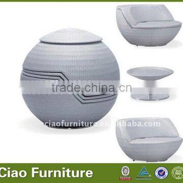 rattan ball shape table