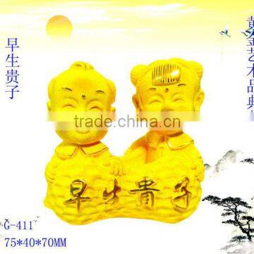 24k gold plated love baby Figurines decoration