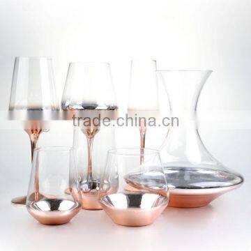 74oz Antique Rosegold Colorful Glass Wine Decanter Water Carafe photo-2