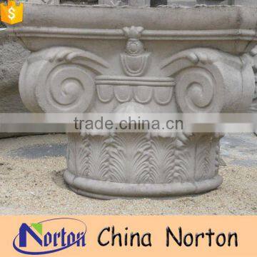 architectural marble carved flower design greek pillar caps NTMF-CP019Y