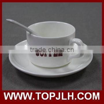 Sublimation Coated White Porcelain Small Fancy Coffee Cup Set photo-2