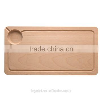 new design beech wood cutting board Natural Wooden kitchen chopping blocks with Groove