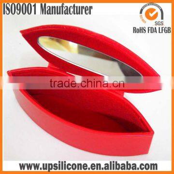 popular silicone lipstick case with mirror