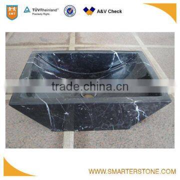 Most fashion black wash basin with white veins