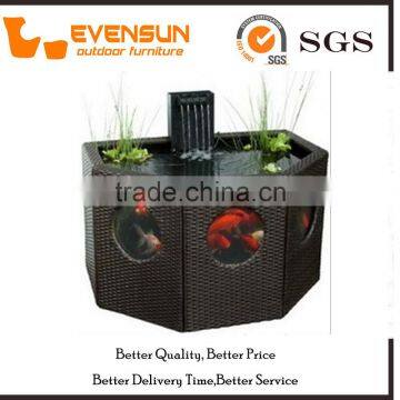 Indoor PE Rattan Fish Tank New Design For Sale