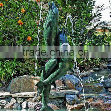 bronze garden dolphin fountain for hotel decor