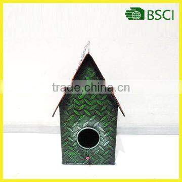 YS14231decorative bird house metal craft for garden decoration