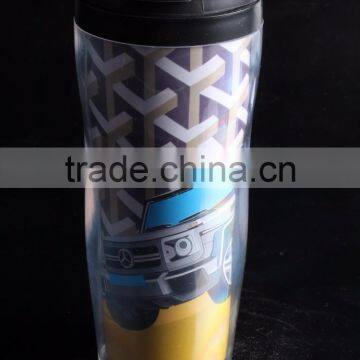 Plastic Double Wall Travel Custom Coffee Mug photo-2