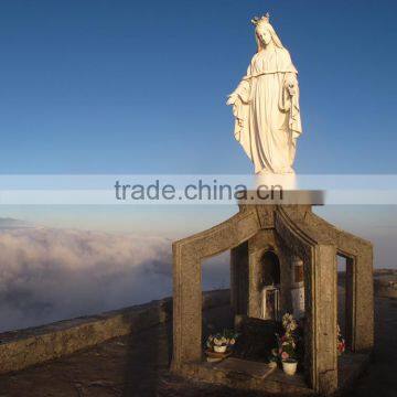 Outdoor Decoration Stone Carving Marble Virgin Mary Garden Statues photo-5