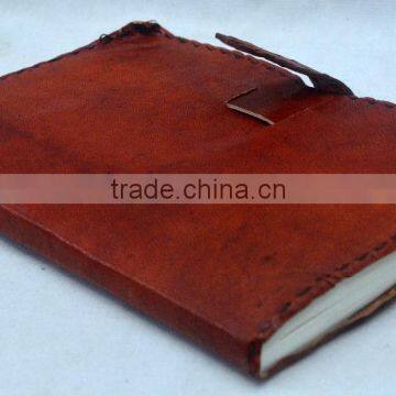 Handmade Vintage Plain Soft Leather Diary With Belt photo-3