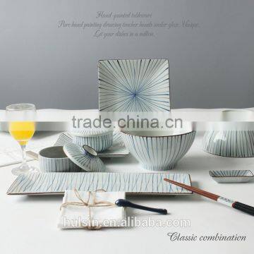 Japanese Style Hand Painting Stripe Sushi Dinnerware