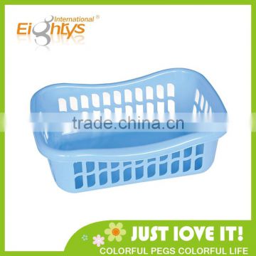 Stackable plastic clothes storage basket for household