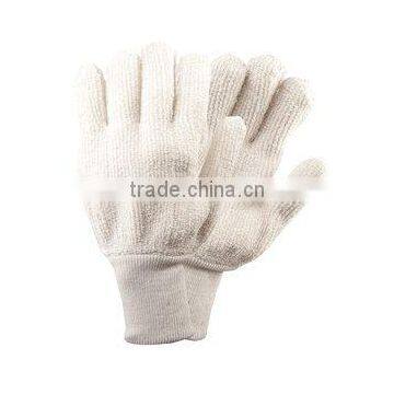 White Knit Wrist Terry Loop Out glove heat resistant glove Body Guard Gloves