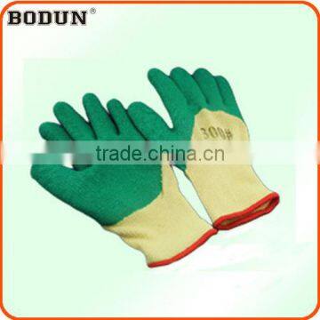 A1007 Cotton Yarn Glove With Crinkle Nitrile
