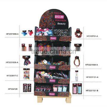 Supermarket multi-cells corrugated cardboard display pallet for beauty