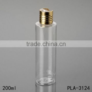 200ml pet bottle gold press cap plastic 200ml pet bottle clear body lotion 200ml pet bottle