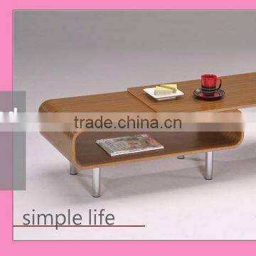 High Quality Living Room Furniture Side Modern Wooden Glass Coffee Table photo-3