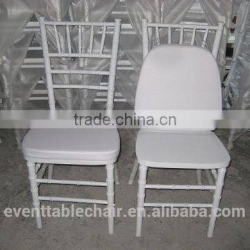 White Chiavari Chair Wooden Tiffany Chair Banquet Chair With Cushion photo-5