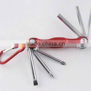 2014 new Stock pocket mini multi aluminium oxide promotion bike keychain tools 603-6