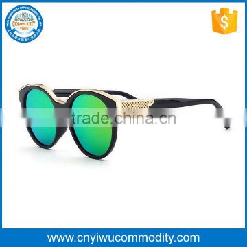 Latest fancy black frame gold arms eyeglasses with custom brand name