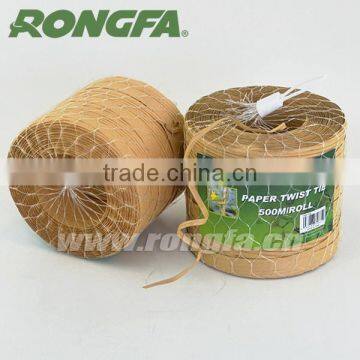 4mm x 500m environmentally coiled paper twist ties with wire