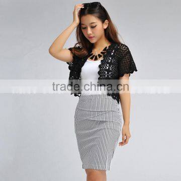 ol black white strip formal office lady pencil skirt/office lady skirt