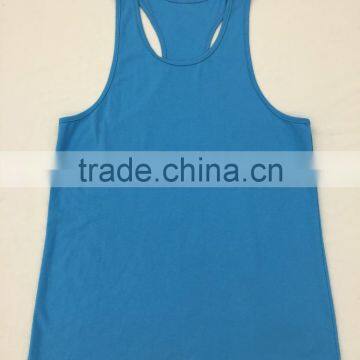 gym wear sleeveless running singlet, custom plain running wear/vest cotton spandex