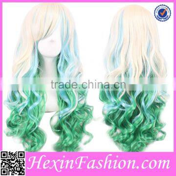 Lover-beauty 68 CM Light Green Gradient Doll Wig photo-2