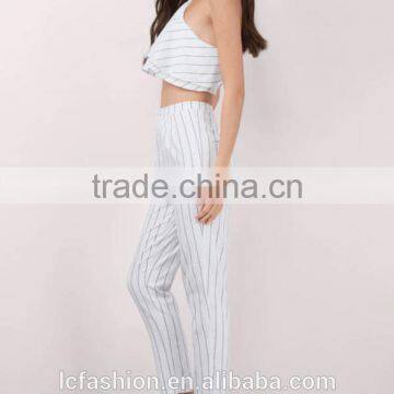 2017 Fashion Crop Top and Pant Style Women Two Piece Set photo-3