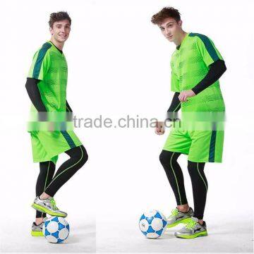 Fashionable Dri Fit Soccer Jersey, Breathable Mesh Green Soccer Uniforms