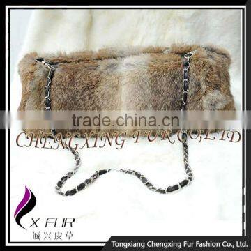 CX-H-06 New Products Design Genuine Rabbit Fur Bags Women Handbag photo-2