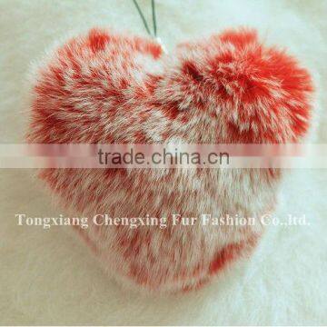 CX-A-02 Genuine Rabbit Fur Pendant Keyring ~ MIXED COLOUR photo-4