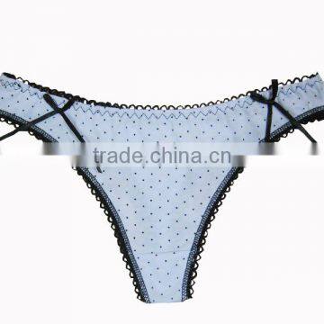 New Sexy Mini White Cotton Thongs