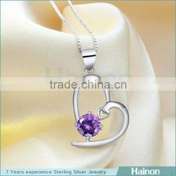 Alibaba Malaysia Jewelry Wholesale Pendant heart rhodium 925 sterling silver pendant