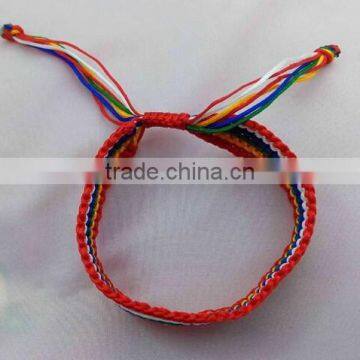 New Design Rainbow Color String Braided Bracelets Hand Woven Fabric Cord Bracelets Friendship Bracelets Gifts photo-3