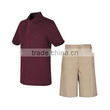 Custom Outfit Polo Shirt and Shorts Uniforms Summer Uniform Polo Wholesale Primary School Uniforms