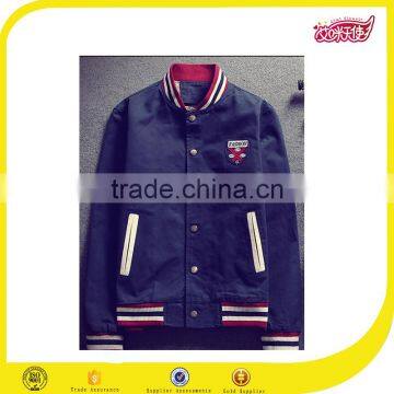 2016 korea style wholesale navy american baseball custom cotton varsity jackets