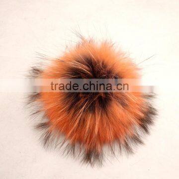 Myfur Genuine Colorful Raccoon Fur Hat Accessory Pom Poms Wholesale Fur Ponpon