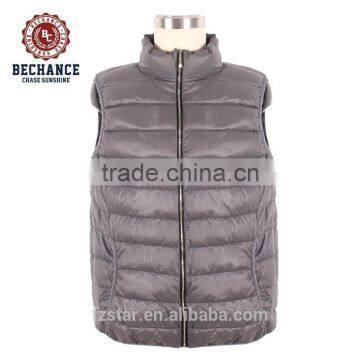 M1081 Men Sleeveless Stand Collar Down Vest