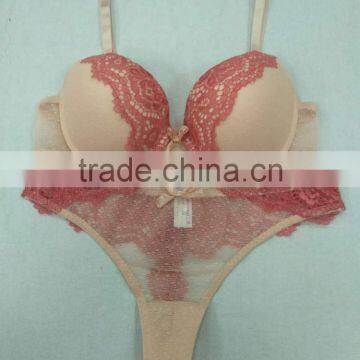 2017 Latest Fashion Women Underwear Bra Panty Set With Lace High Quality Standard photo-3